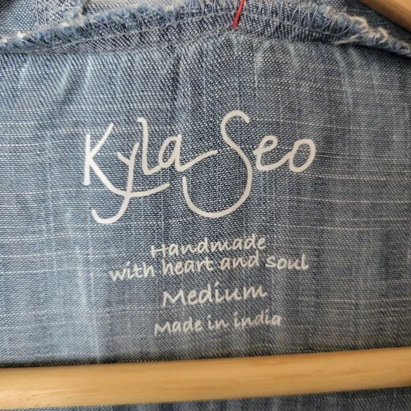 ANTHROPOLOGIE KYLA SEO Chambray Hooded Pull Over - Picture 7 of 7